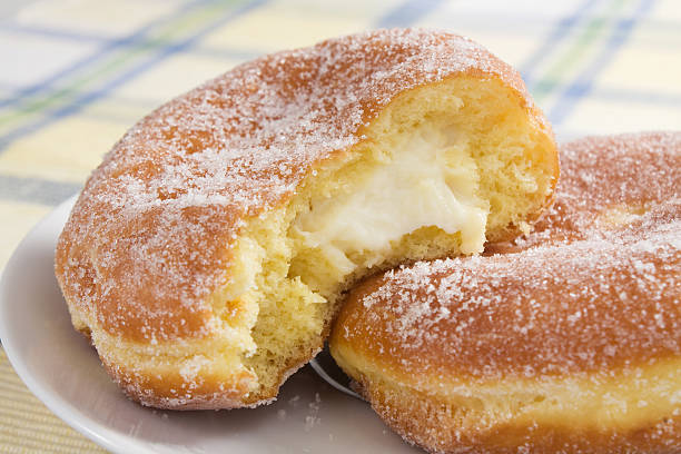 Cream Cheese Paczki  german food photos stock pictures, royalty-free photos & images