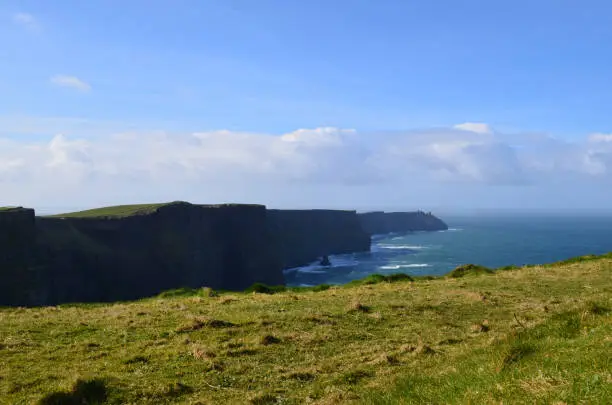 Beautiful scenic views of the Cliff's of Moher in Ireland.