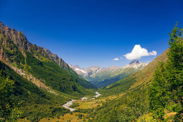 istock A high mountain river makes its way through huge stones on a clear, summer day. High in the Caucasian mountains, in the outskirts of Dombai. 1137234454