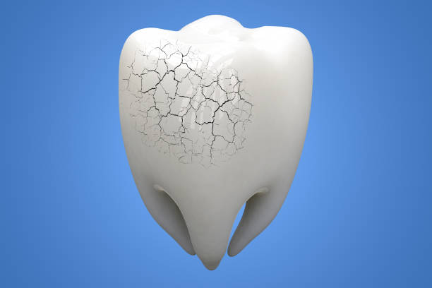 istock Illness Tooth on blue background. 3d illustration 1137234461