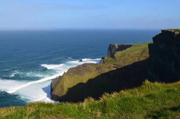 Waves from Galway Bay crashing on the Cliff's of Moher.