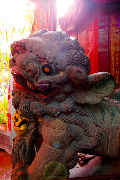 istock China, religion, stone lion, stone lion 1137238274