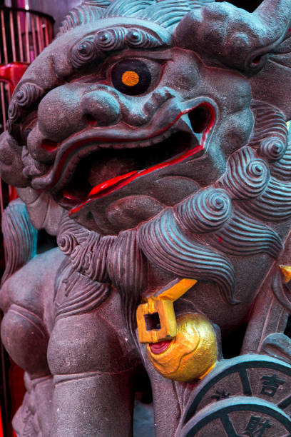 istock China, religion, stone lion, stone lion 1137238666