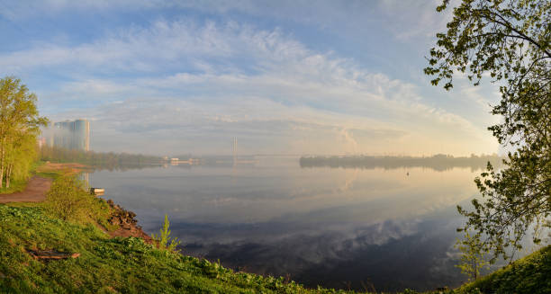 istock Spring foggy morning 1137239960