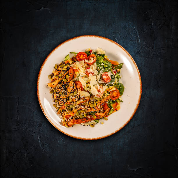 istock Fresh salad with chicken breast 1137240475