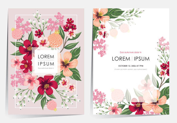 ilustrações, clipart, desenhos animados e ícones de vector a ilustração de um frame floral bonito na mola. - cut flowers illustrations