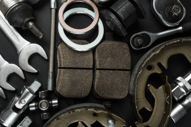 istock Various Car parts on dark background 1137244495