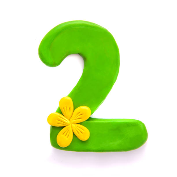 istock Number two 2 of green plasticine 1137247565