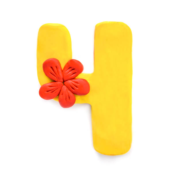 istock Number five 5 of yellow plasticine 1137249495