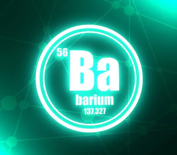 Photo of Barium chemical element.