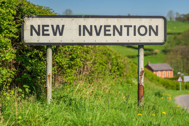 The town sign of New Invention, Shropshire, England, UK