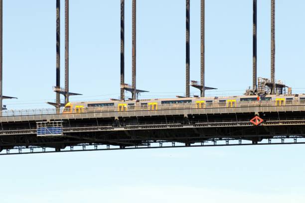 istock Low Angle View Of Train Moving On Railway Bridge Against Sky 1137267247