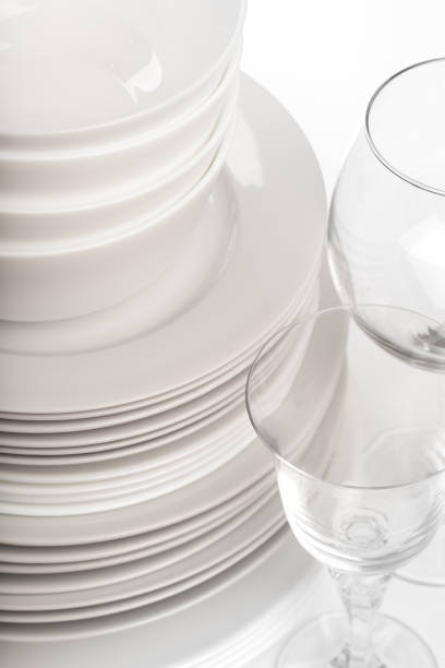 istock Set of white dishes . table wear - Image 1137268874