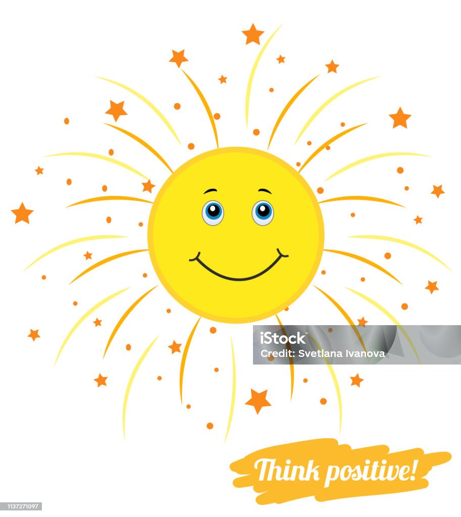 Think Positive Visual Vector Illustration Think Positively Stock Illustration - Download ...