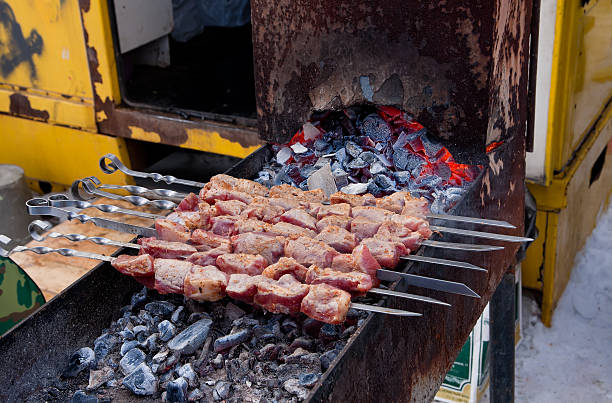 istock Shashlik (shaslik) - traditional russian barbecue 113727545