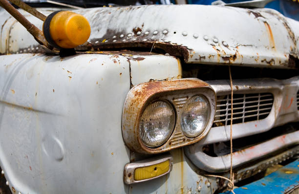 istock Fragment of an old rusty truck. 1137275999