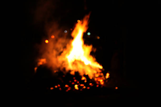istock Burning funeral pyre of dead person 1137281962
