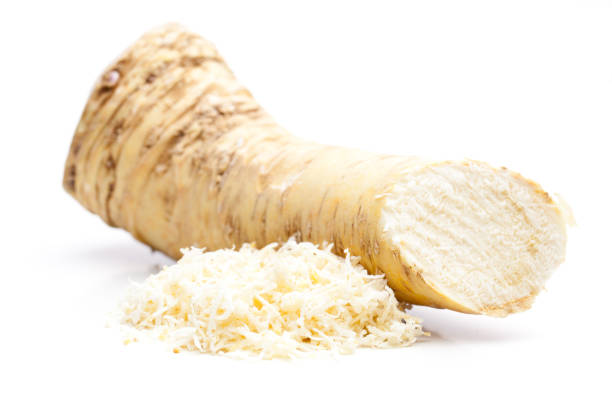 istock Horseradish root and grated horseradish 1137284278