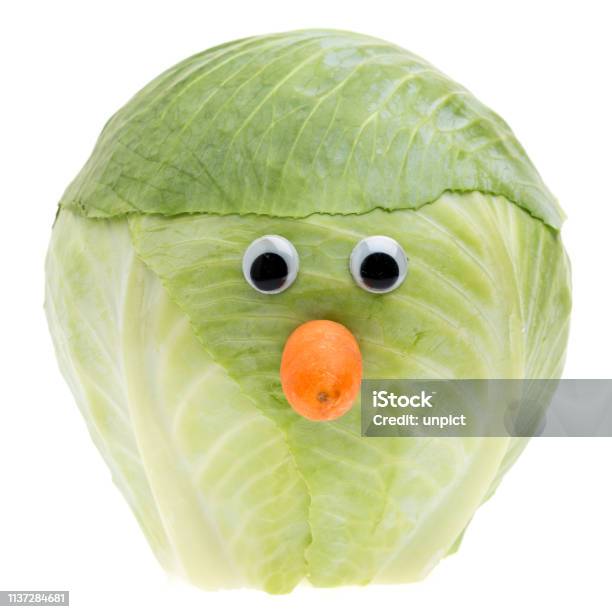 Funny Cabbage Face Stock Photo - Download Image Now - Austria, Biology, Cabbage