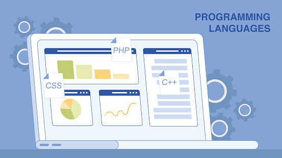 Programming Languages Vector Web Banner Template Stock Illustration ...