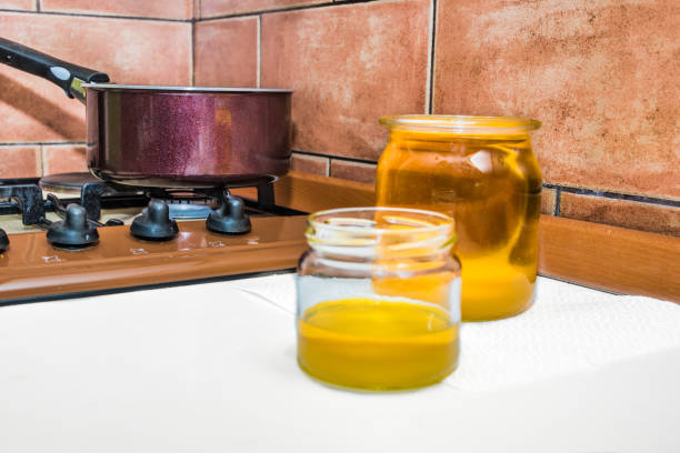 Homemade Ghee or Clarified Butter in Jar