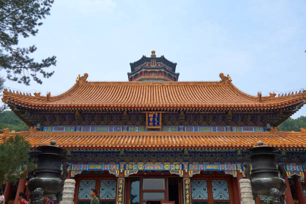 Traditional building in the Summer Palace stock photo