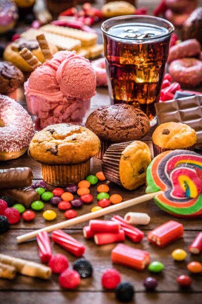 istock Assortment of products with high sugar level 1137312533