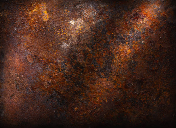 fondo de textura oxidada - rusty fotografías e imágenes de stock