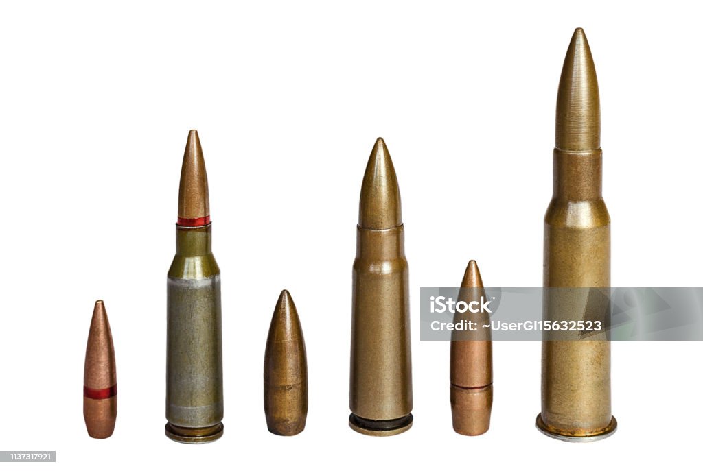 Patronen Und Kugel Aus Sturmgewehr Und Maschinengewehr Von 7 62 Kaliber