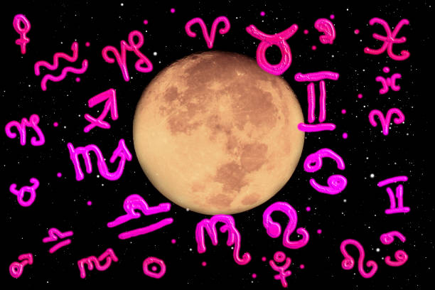 istock Full moon, astrology and zodiac signs 1137318041