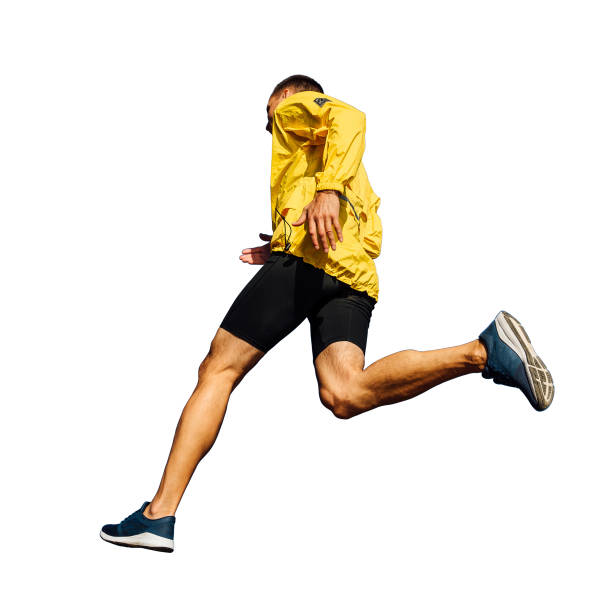 istock male runner in yellow jacket 1137318394
