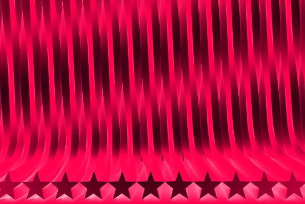 istock hi-tech red 3D Illustration of abstract background - geometric surfaces formed with extruded star shape, celebration concept 1137320384