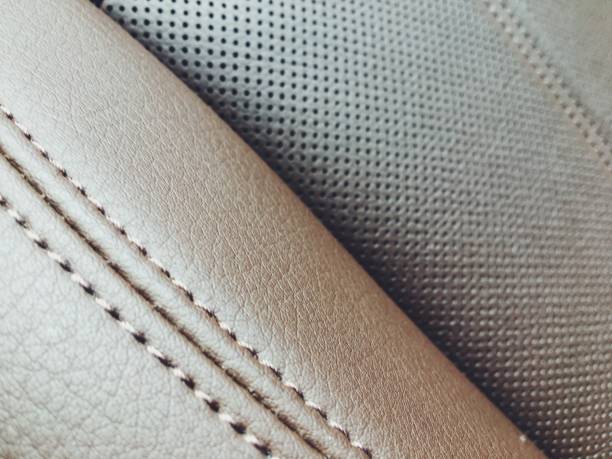 istock Leather texture of car seats 1137323037