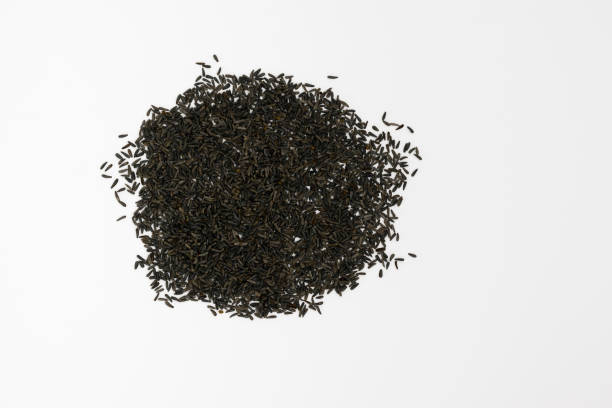 istock Blackseeds or Niger seeds on white 1137325734