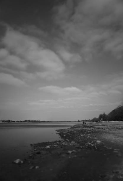istock Vertical black and white river beach landscape background hd 1137328343