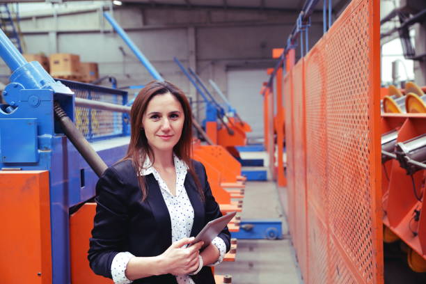 istock Female manager working in factory 1137331841