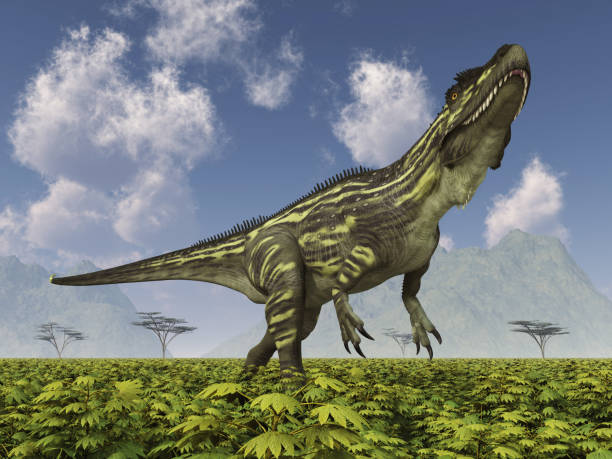 istock Dinosaur Torvosaurus in a landscape 1137332975