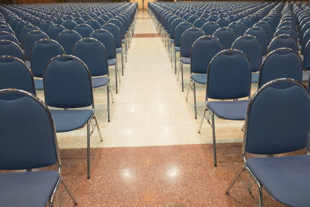 istock A row of black chairs in the conference room 1137333414