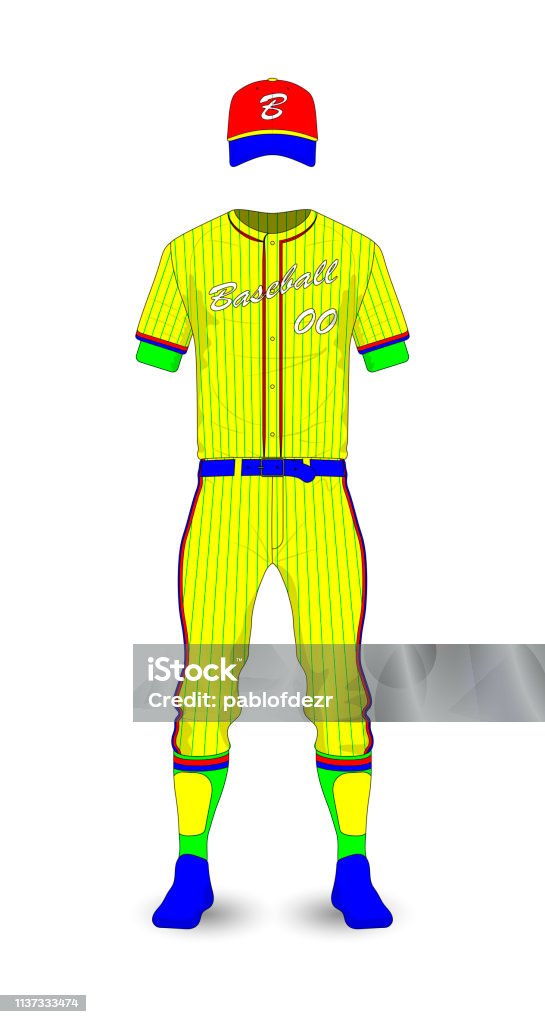 Baseball Uniform Template Illustration of a Baseball Uniform Template Baseball - Sport stock vector