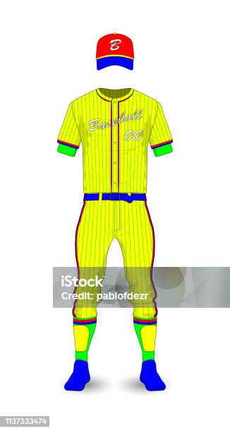 Baseball Uniform Template Stock Illustration - Download Image Now - Baseball - Sport, Baseball Uniform, Blank