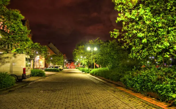 Photo of Empty  Village Street at Night