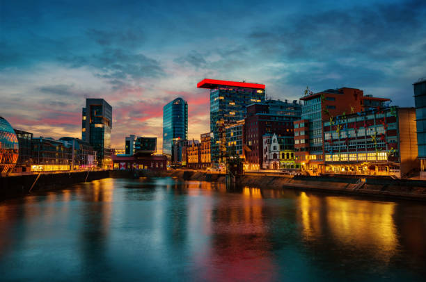 istock Medienhafen Dusseldorf at Night, Germany 1137334306