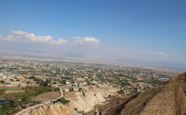 istock Jericho valley seen the the Monastery of Temptation. 1137336190