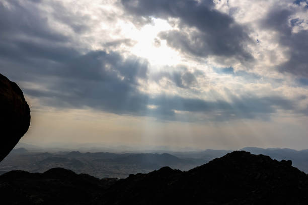 istock Scenic cloudy sky and beautiful sunbeam 1137337288
