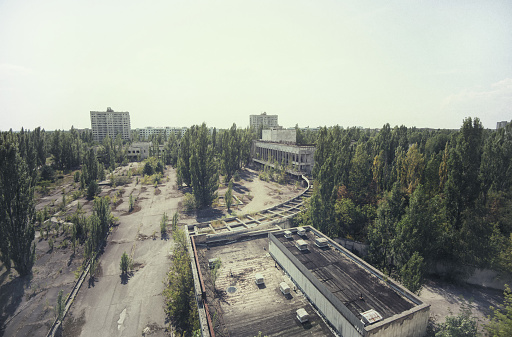 Pripyat Ghost Town Aerial taken in 2015