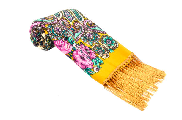 istock Russian national headscarf isolated on white 1137339153
