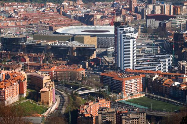 istock building architecture in Bilibao Spain 1137339243