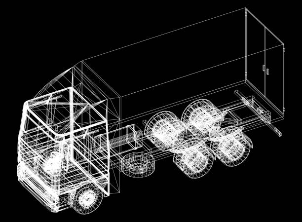 istock Truck blueprint 1137339296