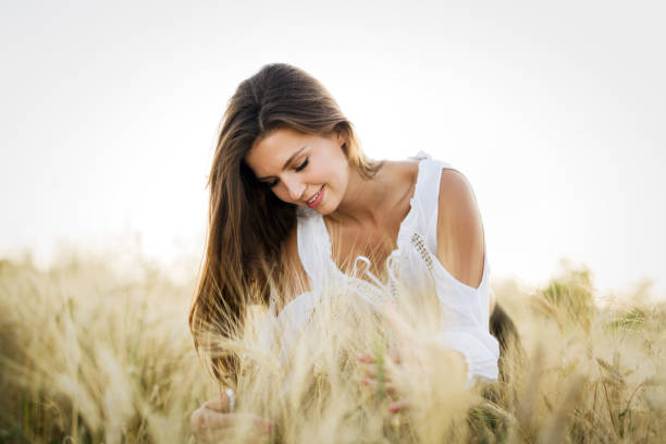istock Young beautiful woman spending time in nature 1137340244