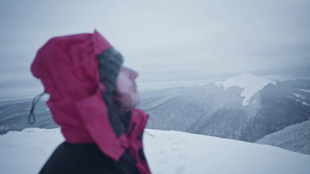 istock Alone in the mountains. Winter meditation 1137343632